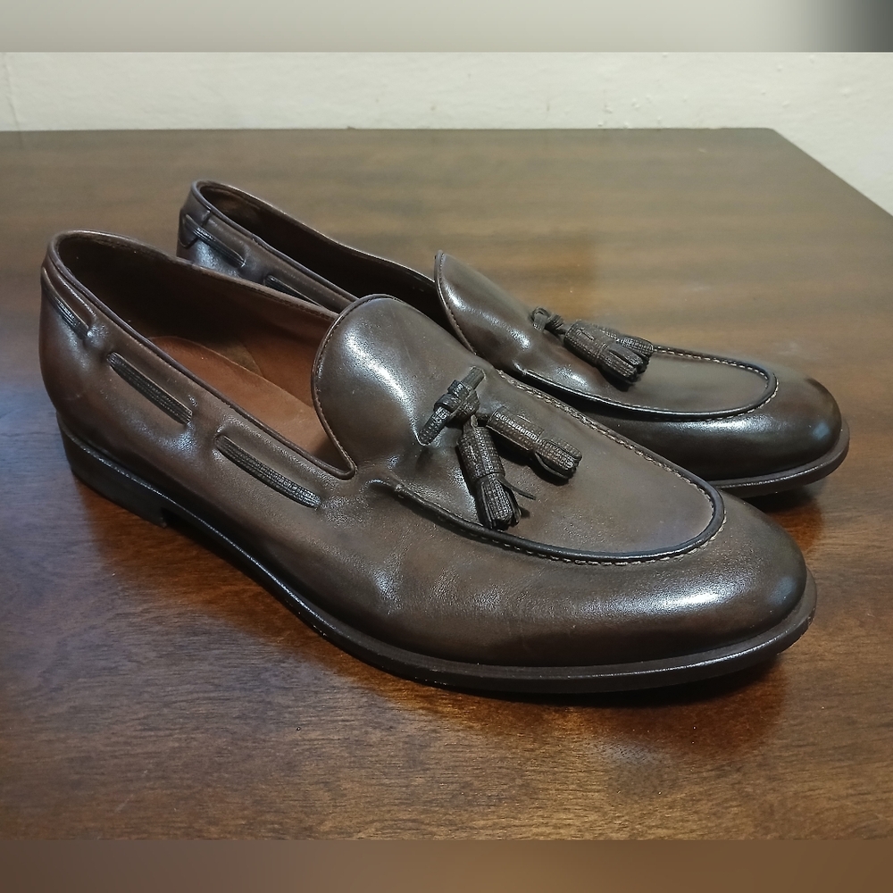 Fratelli Rossetti Brera Brown Leather Tassel Loafers Size 10 (UK 9)  New